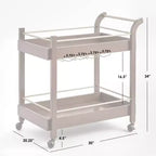 Buylateral Butler Bar Cart with Locking Casters