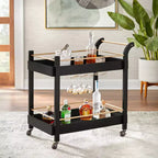 Buylateral Butler Bar Cart with Locking Casters
