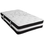 Emma and Oliver 14 Platform Bed Frame & 12 Mattress in a Box - No Box Spring Required